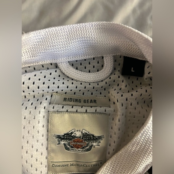 Harley-Davidson Women's Black and White Mesh Riding Jacket - Picture 3 of 8